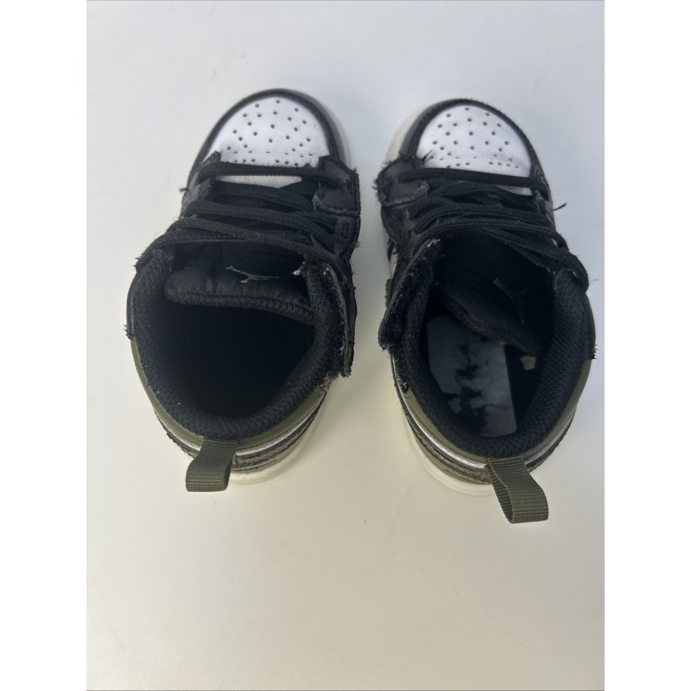 Nike Air Jordan 1 Low ALT TD Black Toe Medium Olive Size 8C DR9747-092 Toddler - Picture 6 of 9